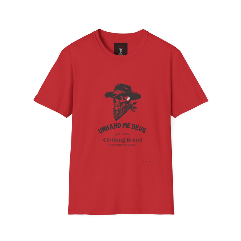 Male Softstyle T-Shirt Unhand Me Devil