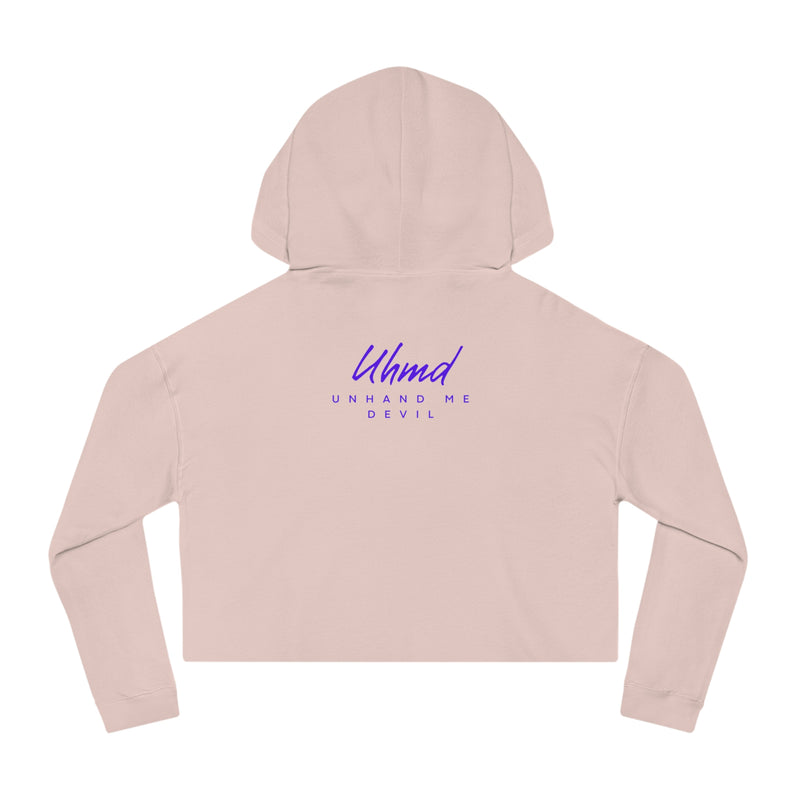 Women’s Cropped Hooded Sweatshirt Unhand Me DEVIL