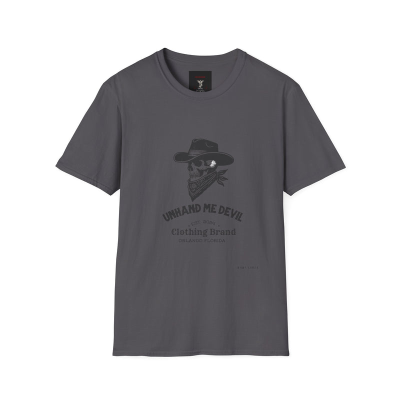 Male Softstyle T-Shirt Unhand Me Devil