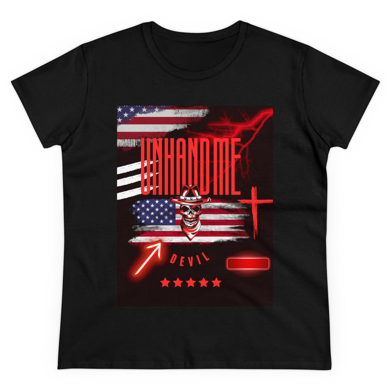 Women's USA Midweight Unhand Me Devil Cotton Tee