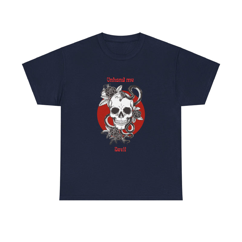 Women's Unhand Me Devil Mr, Skull tee