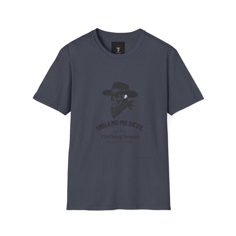 Male Softstyle T-Shirt Unhand Me Devil