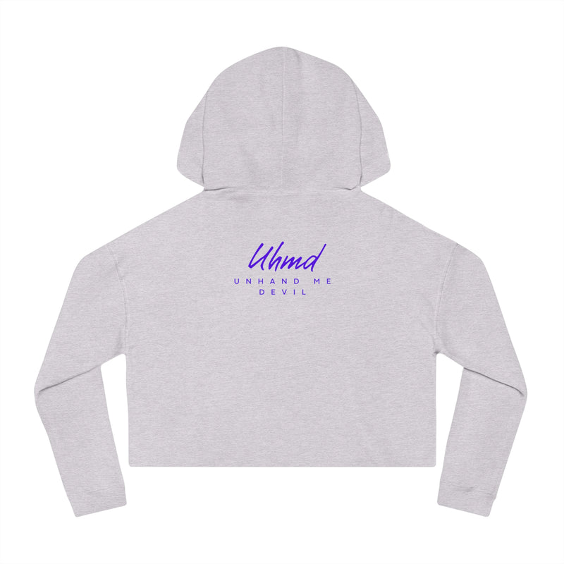 Women’s Cropped Hooded Sweatshirt Unhand Me DEVIL