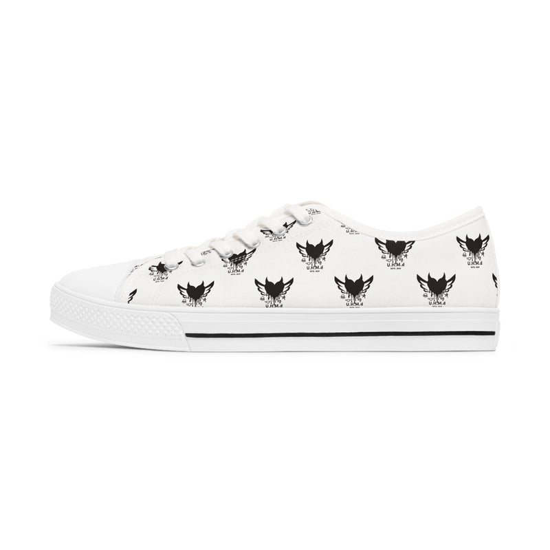 Women's Low Top Heart Sneakers Unhand Me Devil
