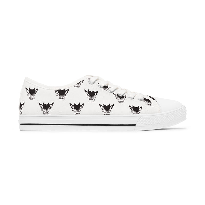 Women's Low Top Heart Sneakers Unhand Me Devil