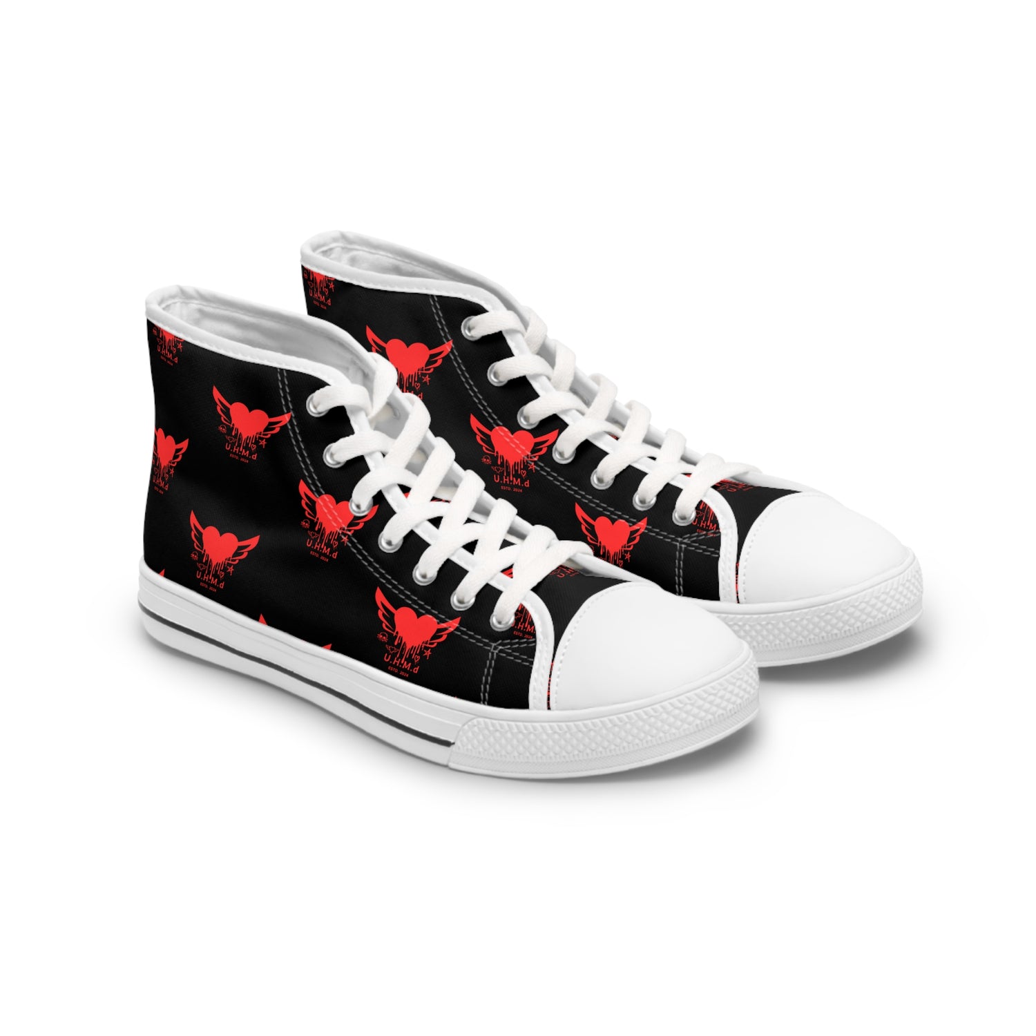Women's High Top Heart Sneakers Unhand Me Devil