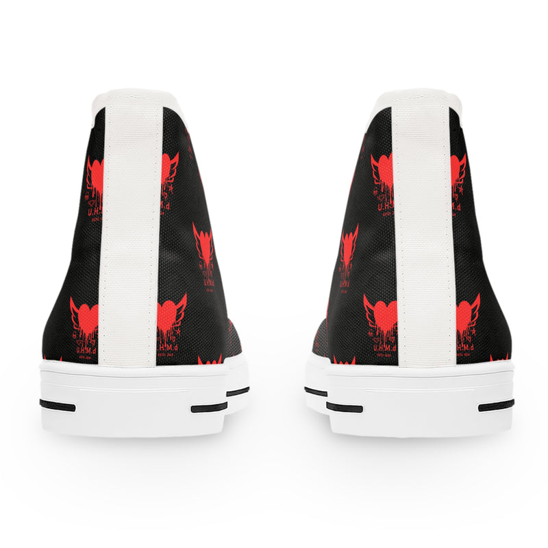 Women's High Top Heart Sneakers Unhand Me Devil