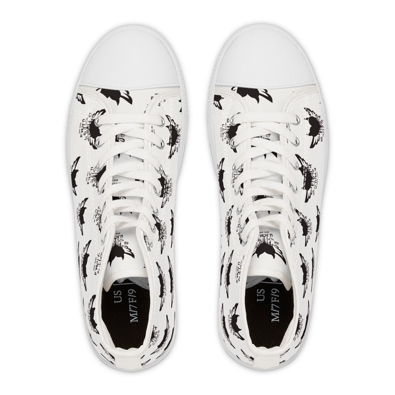 Women's High Top Heart Sneakers Unhand Me Devil