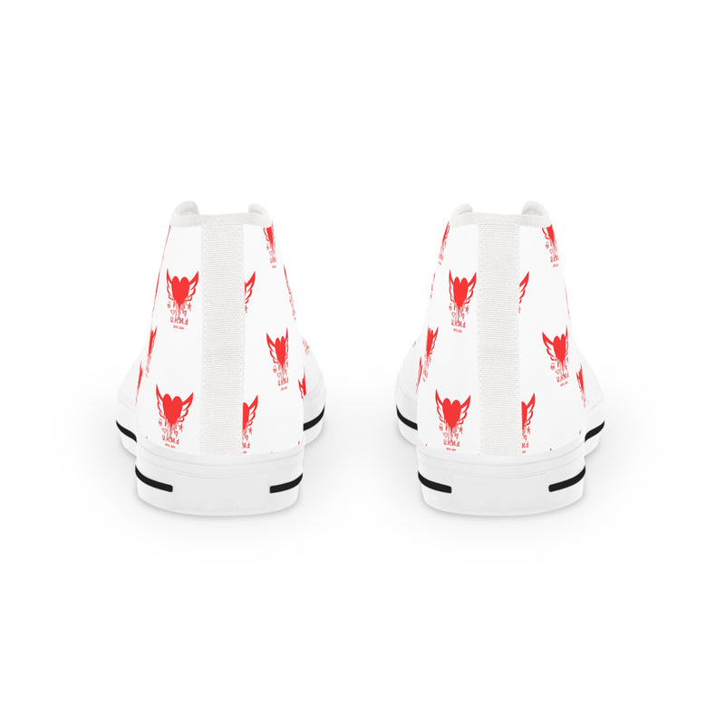 Men's High Top Heart Sneakers Unhand Me Devil