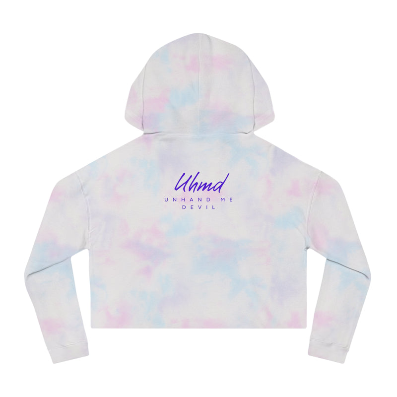 Women’s Cropped Hooded Sweatshirt Unhand Me DEVIL