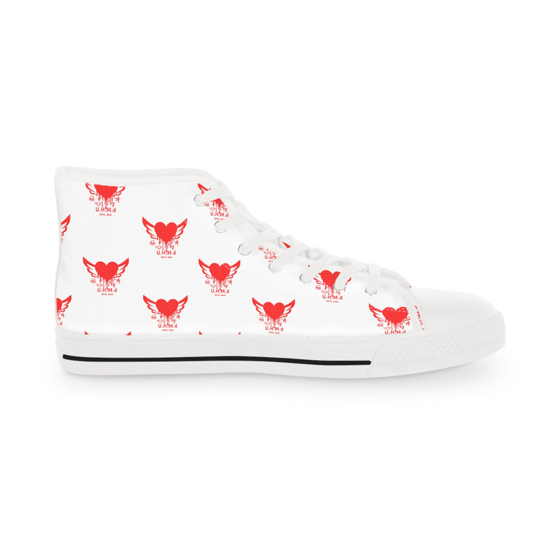 Men's High Top Heart Sneakers Unhand Me Devil