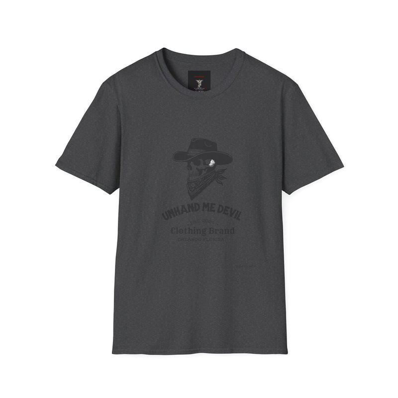 Male Softstyle T-Shirt Unhand Me Devil