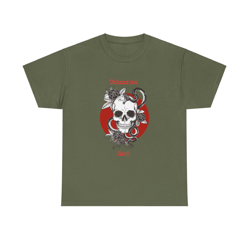 Women's Unhand Me Devil Mr, Skull tee
