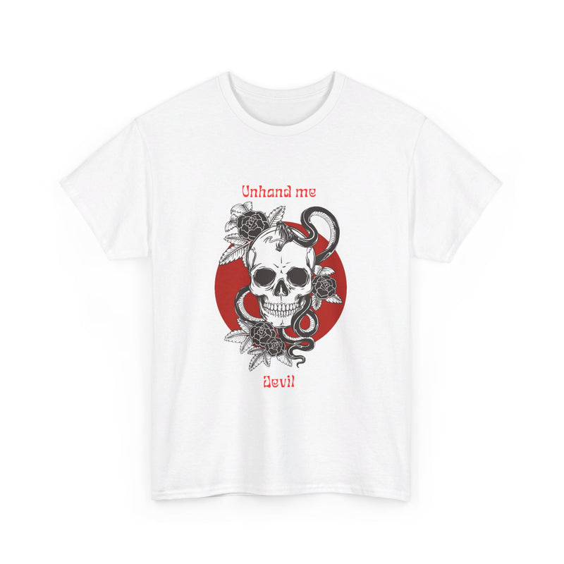 Women's Unhand Me Devil Mr, Skull tee