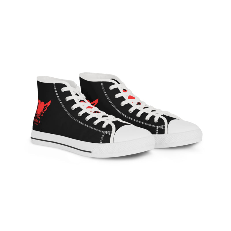 Men's Black High Top Sneakers Uhand Me Devil
