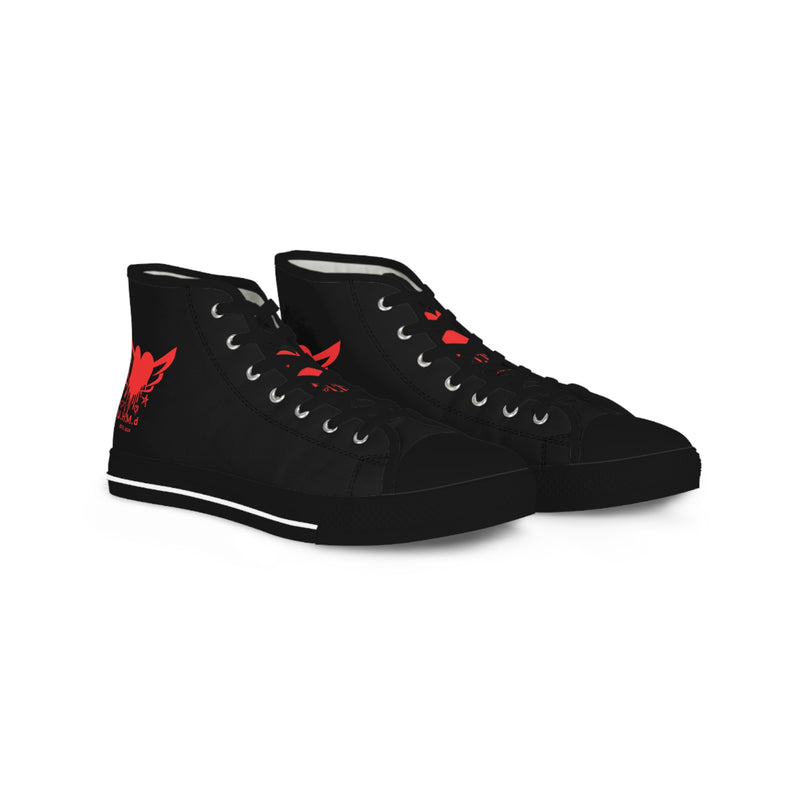 Men's Black High Top Sneakers Uhand Me Devil