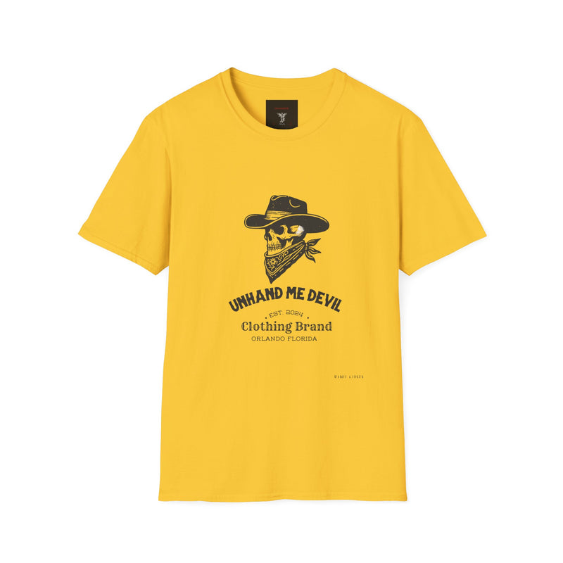 Male Softstyle T-Shirt Unhand Me Devil