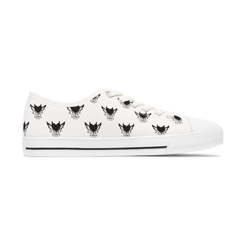 Women's Low Top Heart Sneakers Unhand Me Devil