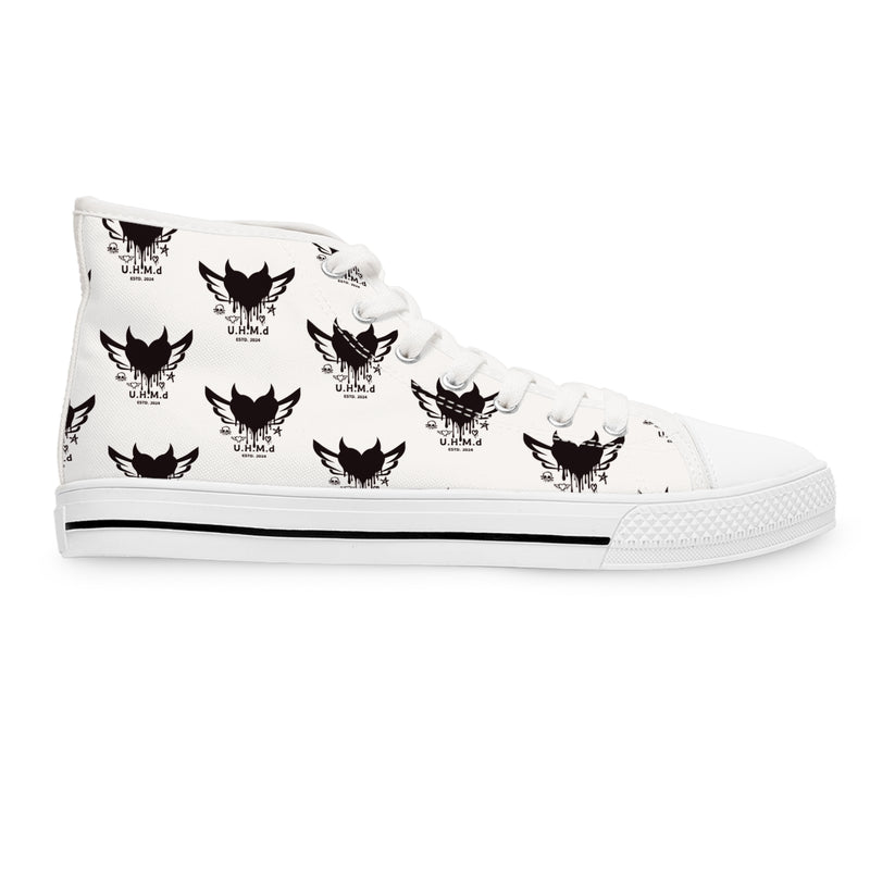 Women's High Top Heart Sneakers Unhand Me Devil
