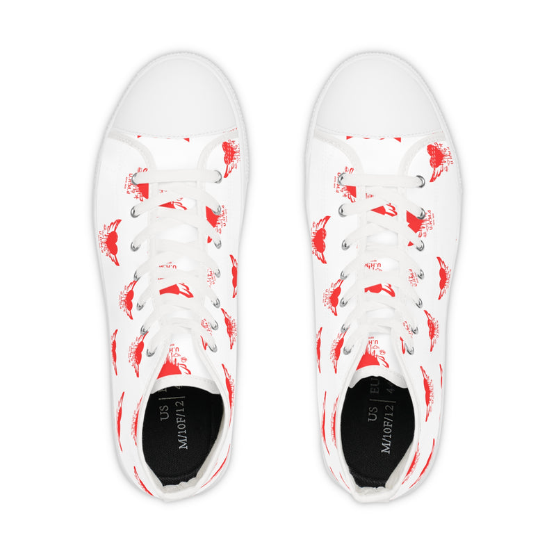 Men's High Top Heart Sneakers Unhand Me Devil