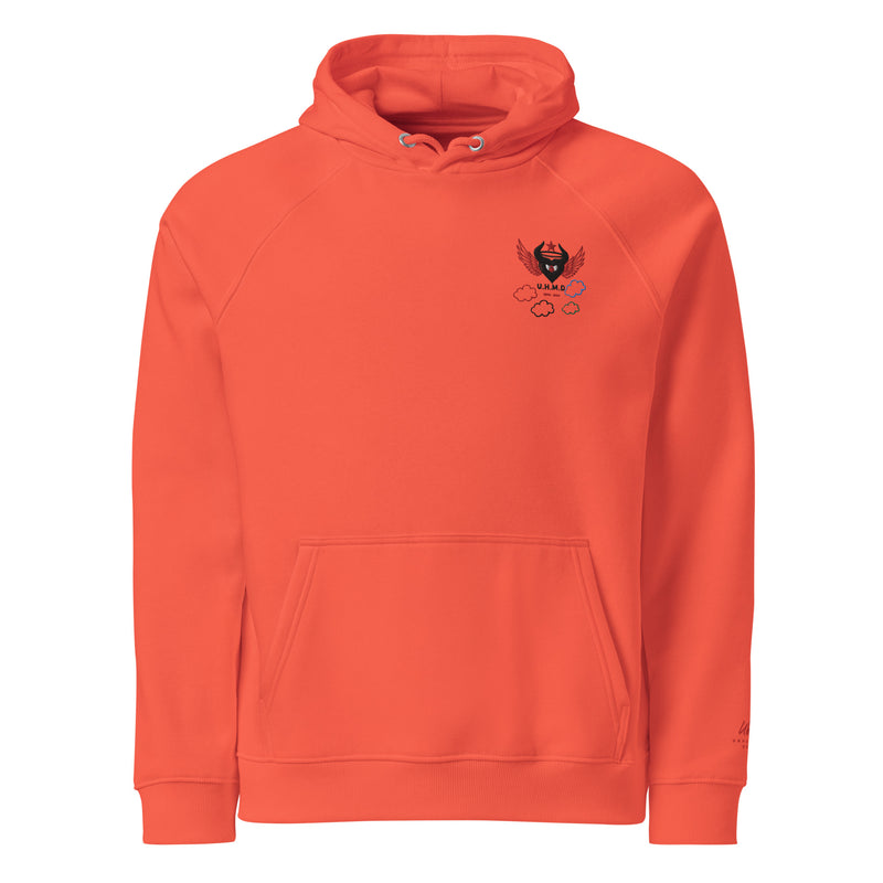 Women's eco raglan hoodie Unhand Me Devil Heart Clouds
