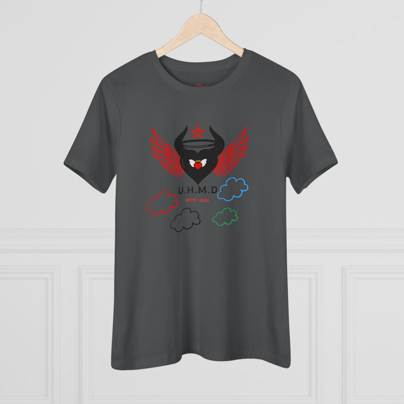 Women's Cotton Tee Uhand Me  Devil  Black Heart