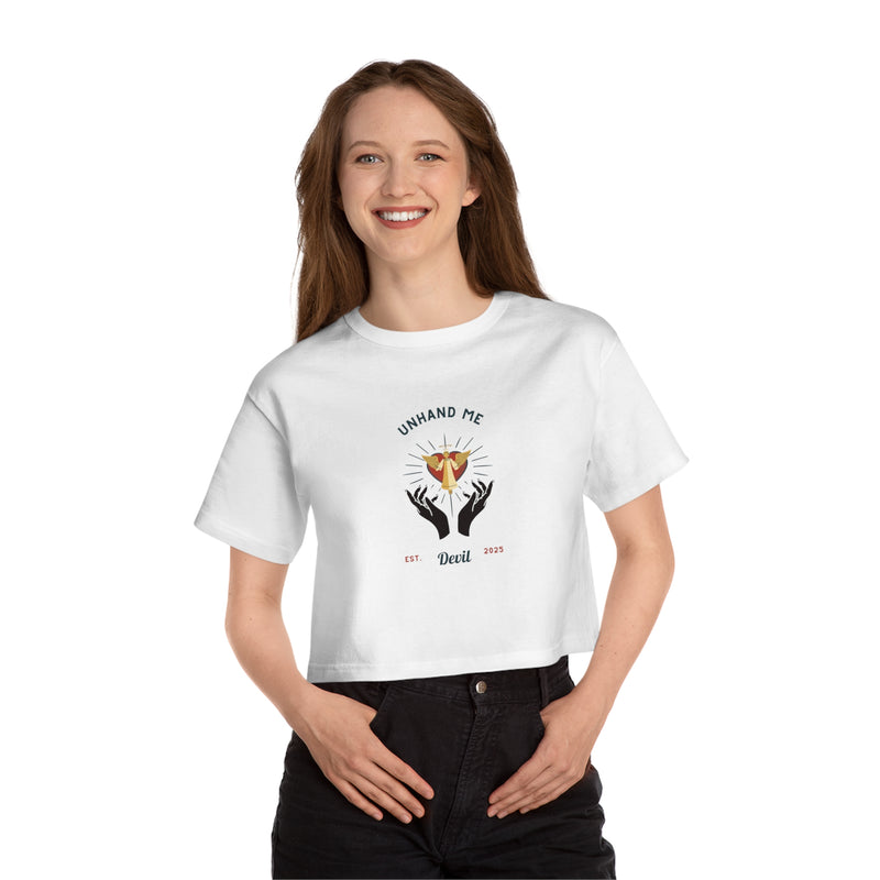 Women's T-shirt heritage Cropped T-Shirt Unhand Me Devil