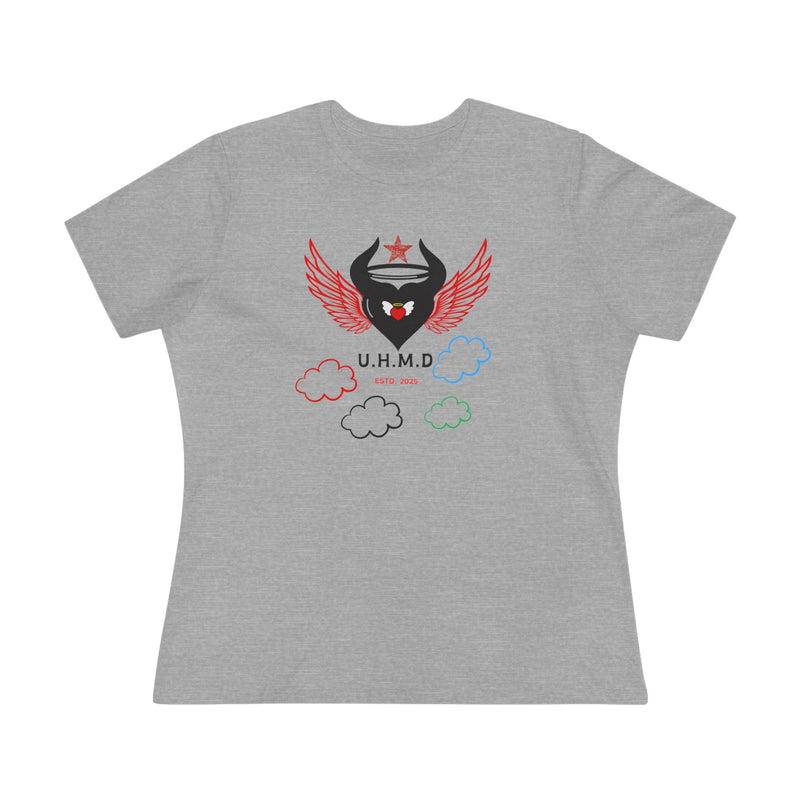 Women's Cotton Tee Uhand Me  Devil  Black Heart