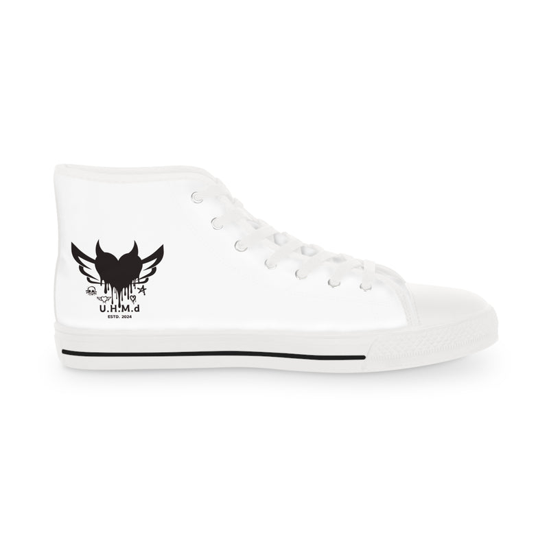 Men's White High Top Sneakers unhand me Devil