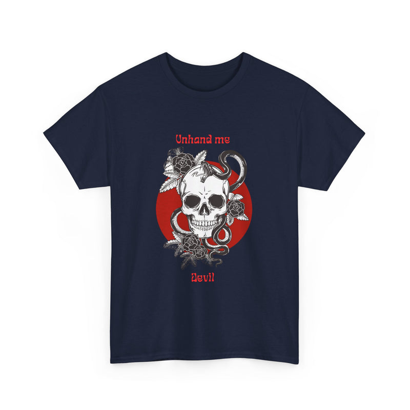 Women's  Unhand Me Devil Mr, Skull tee