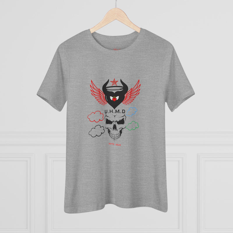 Women's Cotton Tee Uhand Me Devil Heart Skull