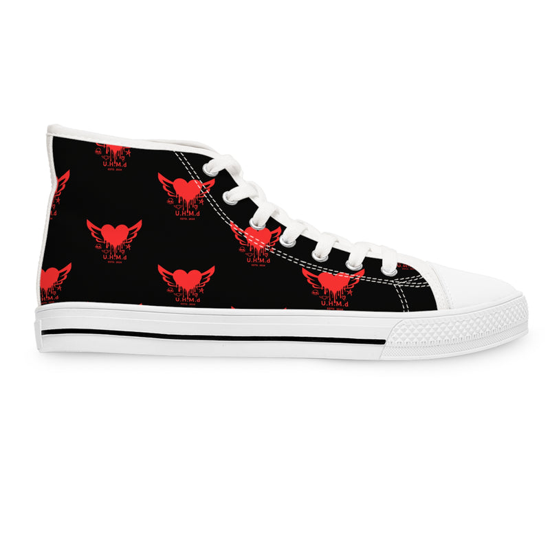 Women's High Top Heart  Sneakers Unhand Me Devil