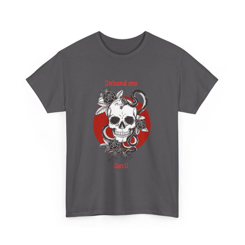 Women's  Unhand Me Devil Mr, Skull tee