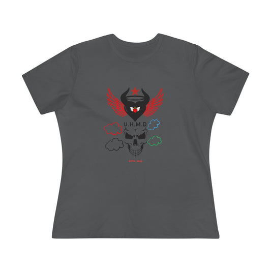 Women's Cotton Tee Uhand Me Devil Heart Skull