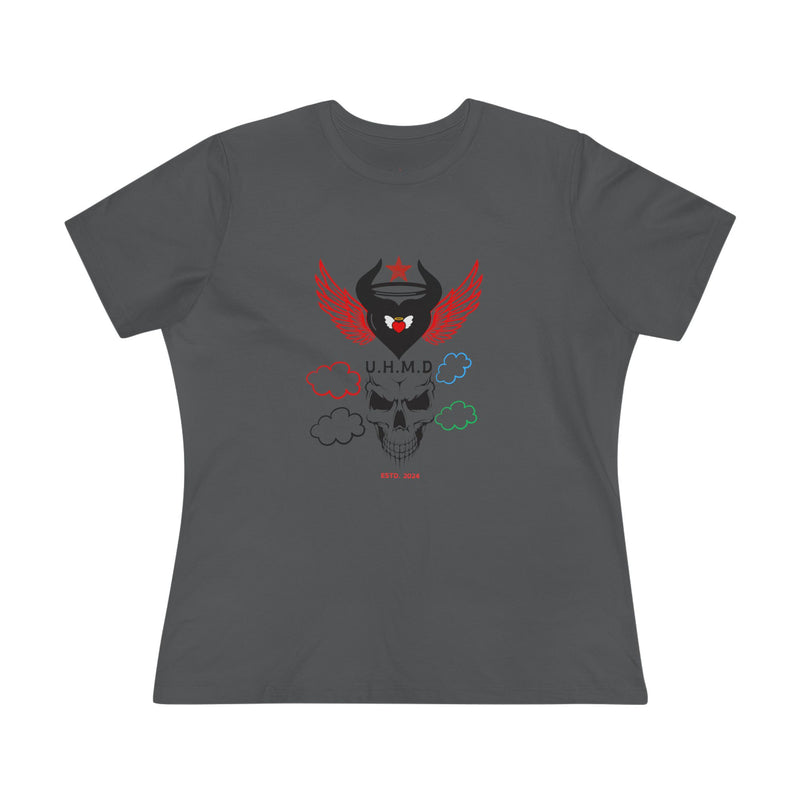 Women's Cotton Tee Uhand Me Devil Heart Skull