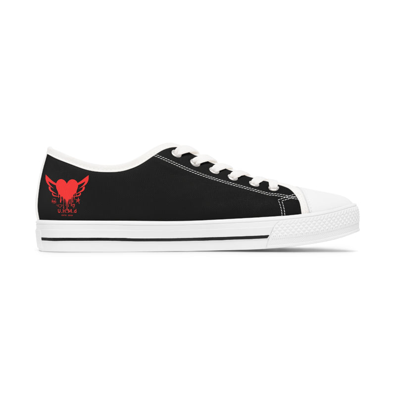 Women's Low Top Heart Sneakers Unhand Me Devil