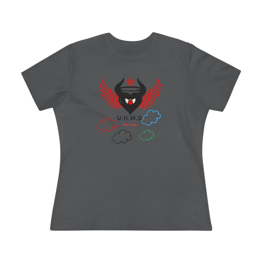 Women's Cotton Tee Uhand Me  Devil  Black Heart