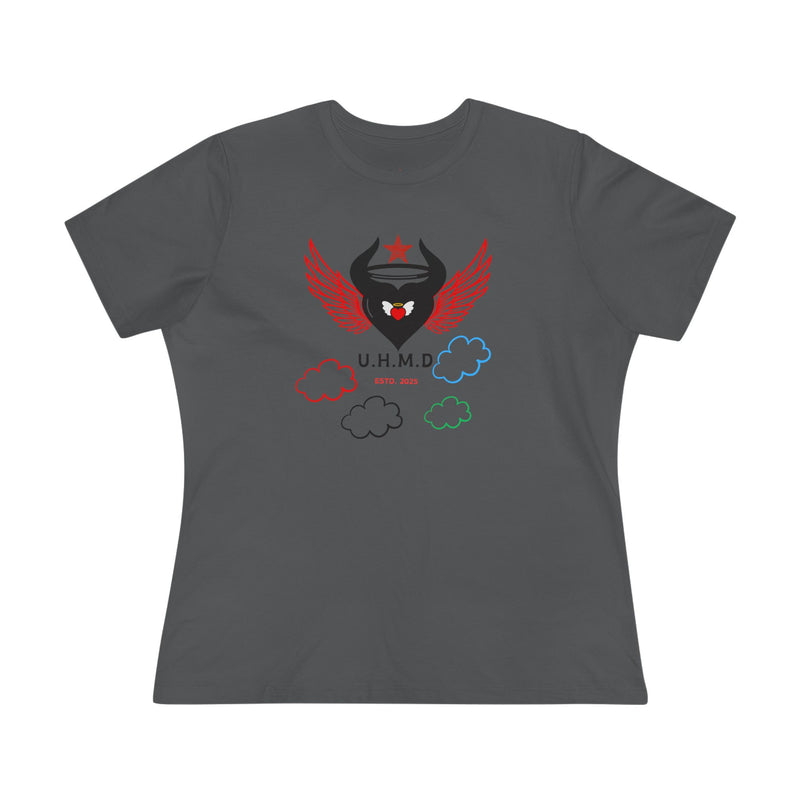 Women's Cotton Tee Uhand Me  Devil  Black Heart