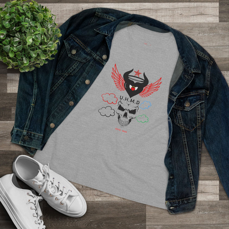 Women's Cotton Tee Uhand Me Devil Heart Skull