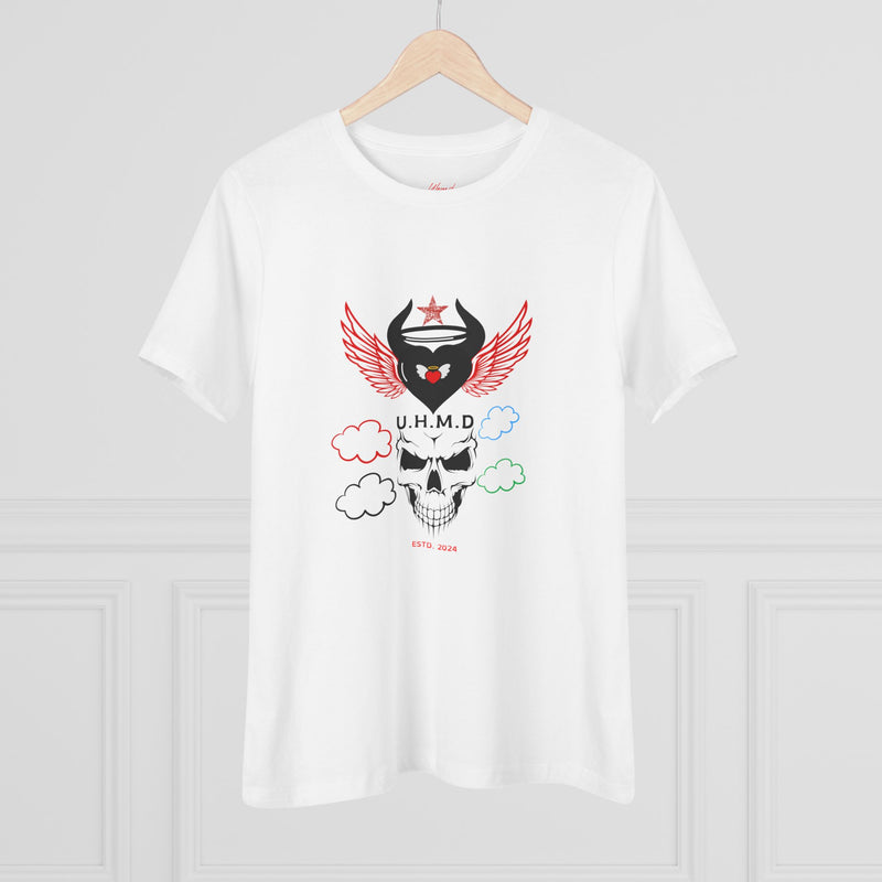 Women's Cotton Tee Uhand Me Devil Heart Skull