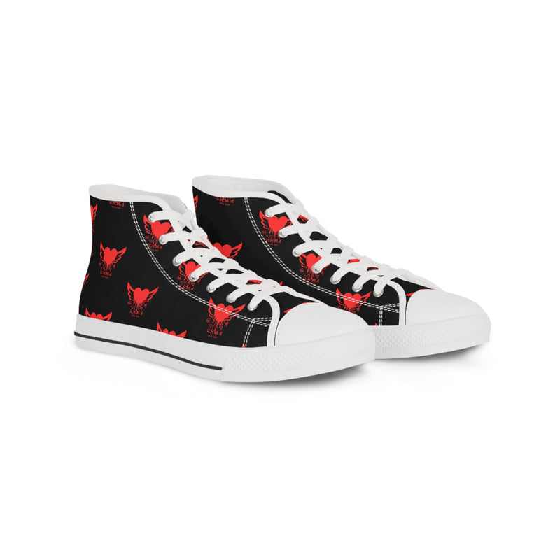 Men's High Top Heart Sneakers Unhand Me Devil