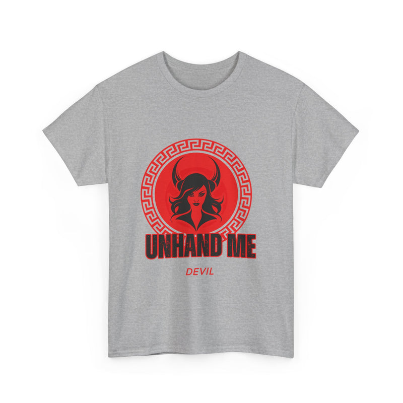 Women's Unhand Me Devil She God tee