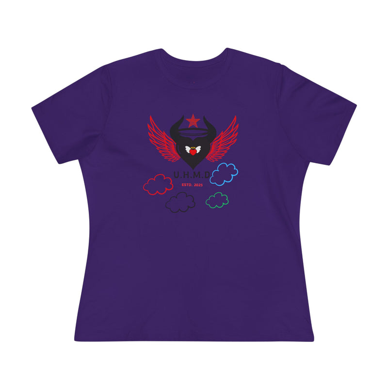 Women's Cotton Tee Uhand Me  Devil  Black Heart