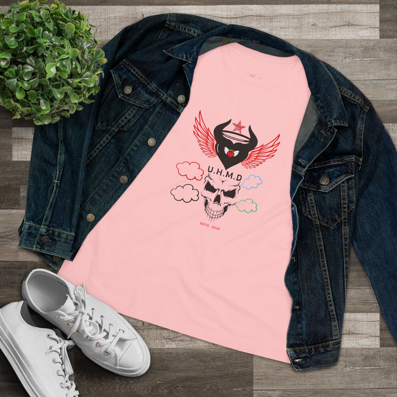 Women's Cotton Tee Uhand Me Devil Heart Skull