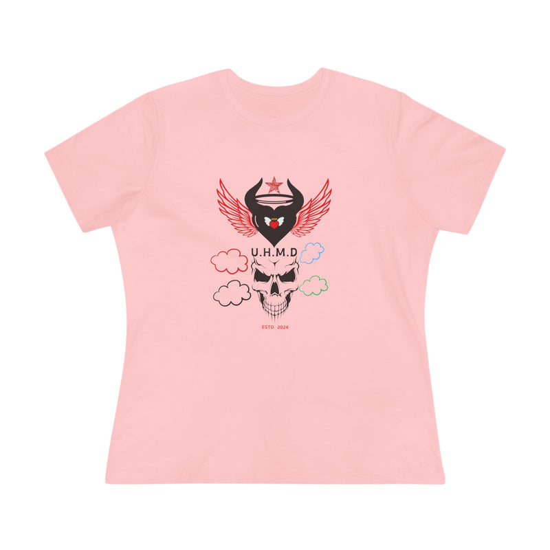 Women's Cotton Tee Uhand Me Devil Heart Skull