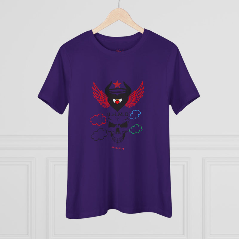 Women's Cotton Tee Uhand Me Devil Heart Skull