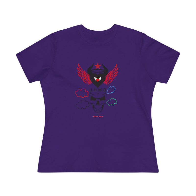 Women's Cotton Tee Uhand Me Devil Heart Skull