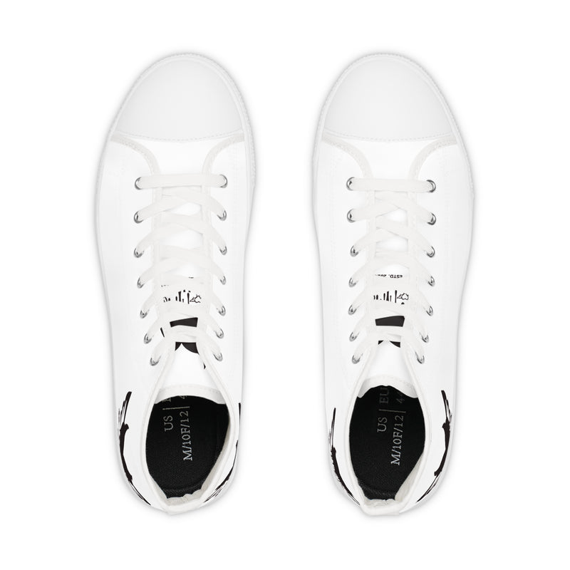 Men's White High Top Sneakers unhand me Devil