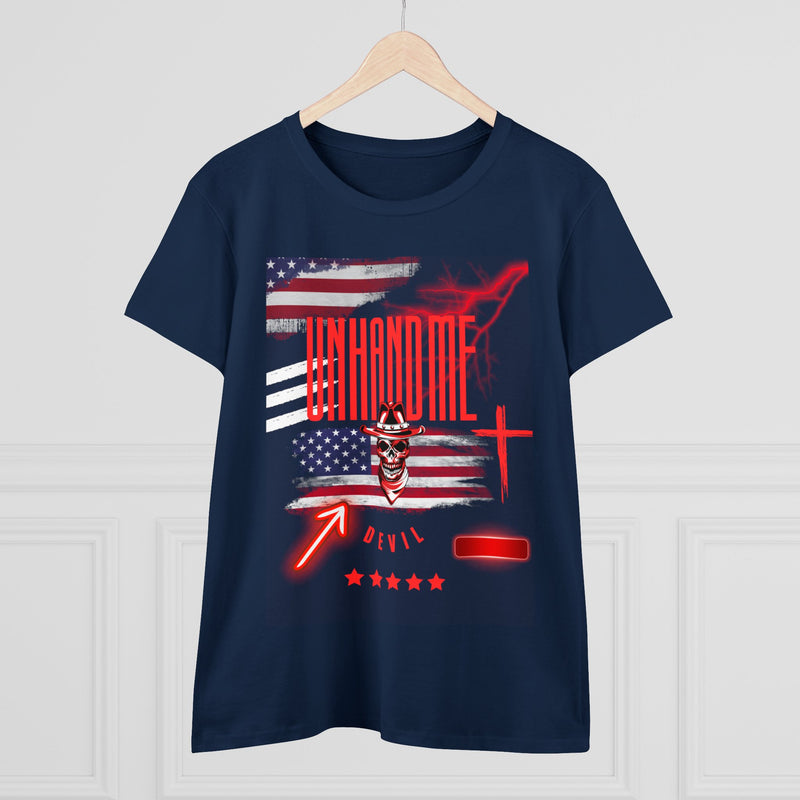 Women's USA Midweight Unhand Me Devil Cotton Tee