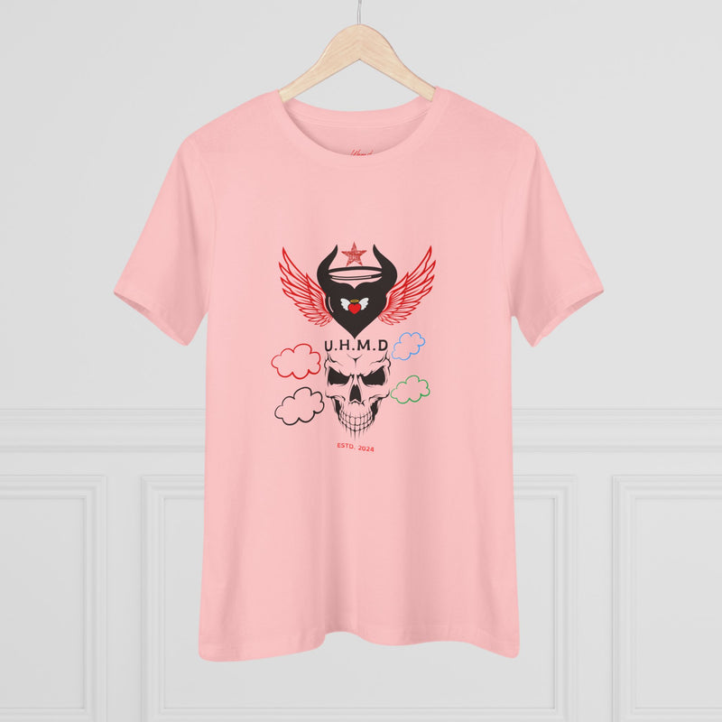 Women's Cotton Tee Uhand Me Devil Heart Skull